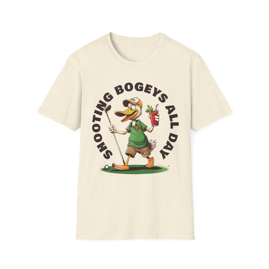 Shooting Bogies All Day Tee | Duck Golfer Shirt | Fun Golf Casual Wear T-Shirt