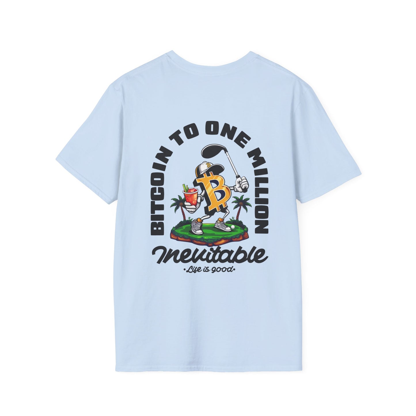 Bitcoin Golfer Tee | 'Bitcoin to a Million: Inevitable' T-Shirt | Crypto Golf Apparel Shirt