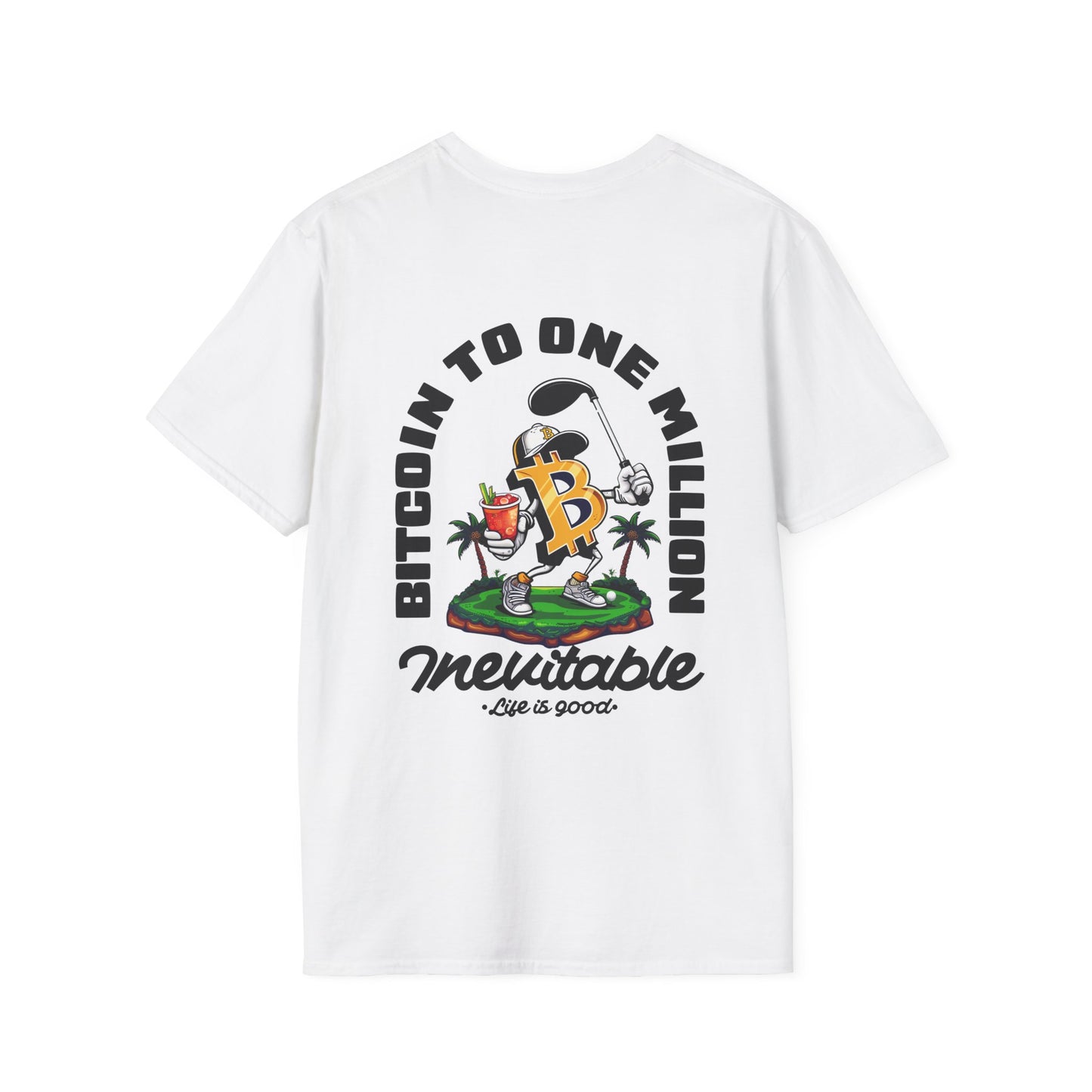 Bitcoin Golfer Tee | 'Bitcoin to a Million: Inevitable' T-Shirt | Crypto Golf Apparel Shirt