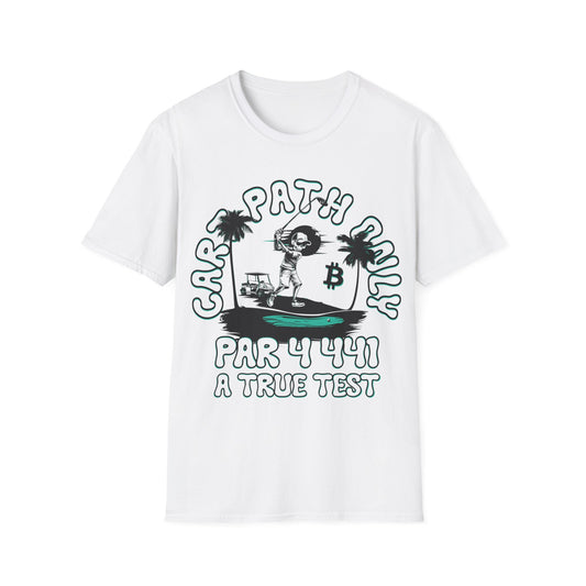 Cart Path Only Tee | Skeleton Golfer Graphic T-Shirt | Edgy Golf Wear Shirt