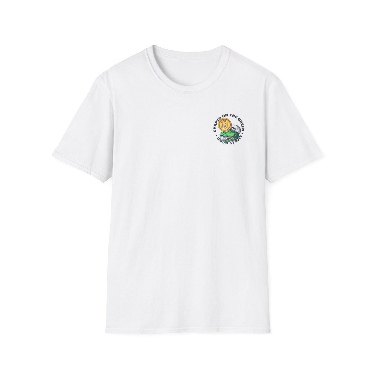 Crypto on the Green Tee | Alligator Golfer Shirt | Fun Crypto Golf Apparel T-Shirt