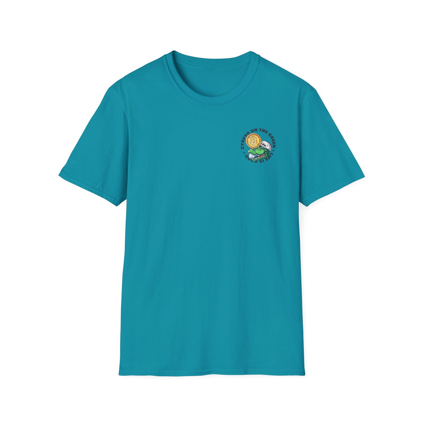 Crypto on the Green Tee | Alligator Golfer Shirt | Fun Crypto Golf Apparel T-Shirt