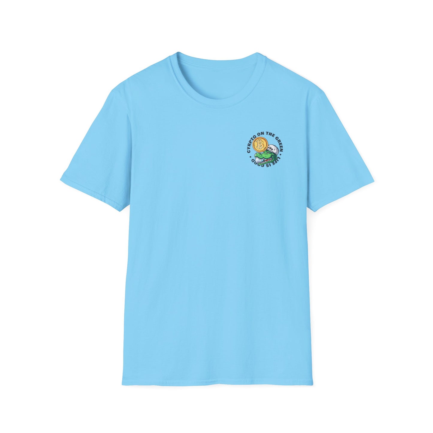 Crypto on the Green Tee | Alligator Golfer Shirt | Fun Crypto Golf Apparel T-Shirt