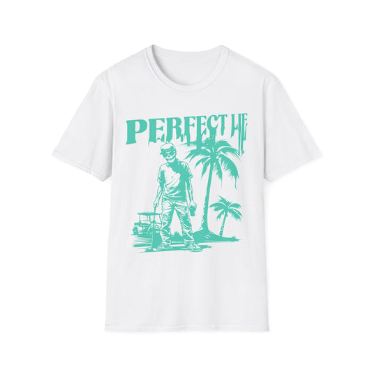 Perfect Lie Tee | Skeleton-Golfer Graphic T-Shirt | Golf Apparel Shirt