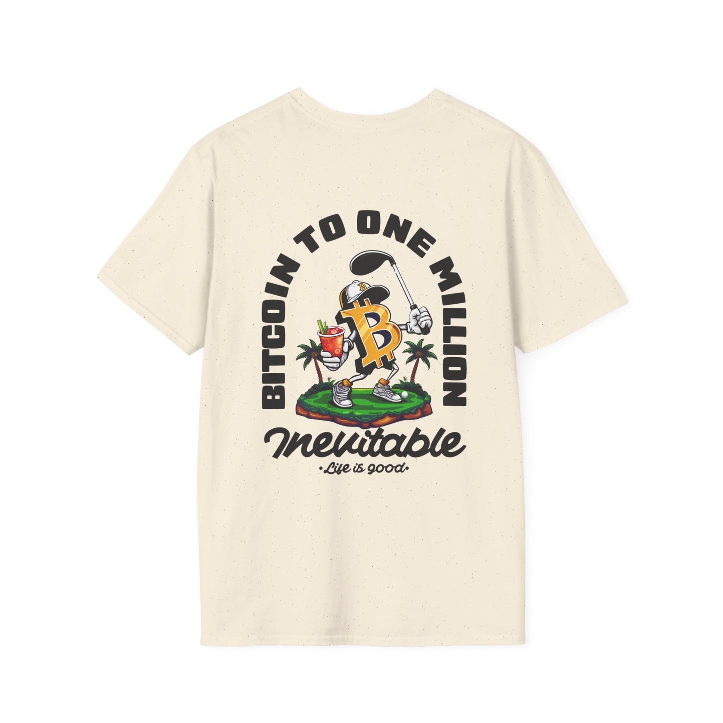 Bitcoin Golfer Tee | 'Bitcoin to a Million: Inevitable' T-Shirt | Crypto Golf Apparel Shirt