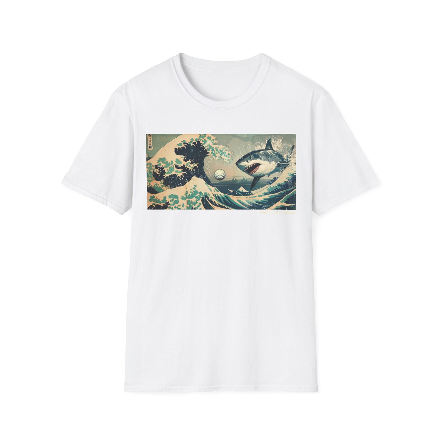 Shark Chase Tee | Par 4, 292 Yards Wave T-Shirt | Adventurous Golf Apparel