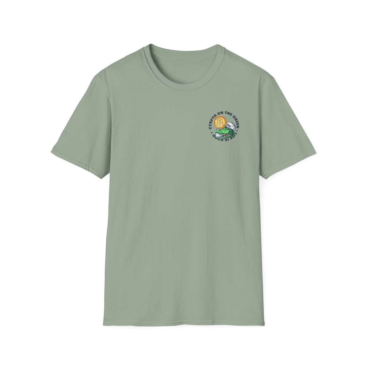 Crypto on the Green Tee | Alligator Golfer Shirt | Fun Crypto Golf Apparel T-Shirt