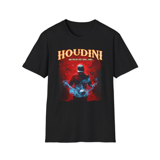 Magician Golfer Tee | "Houdini, For My Last Trick...FORE!!!" T-Shirt | Mystical Golf Apparel